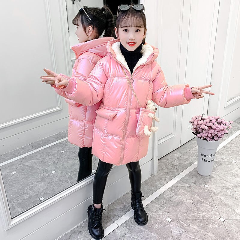 Chaqueta de plumón de terciopelo para niños y niñas, ropa de invierno cálida, Parkas gruesas, traje de nieve, abrigo, novedad de