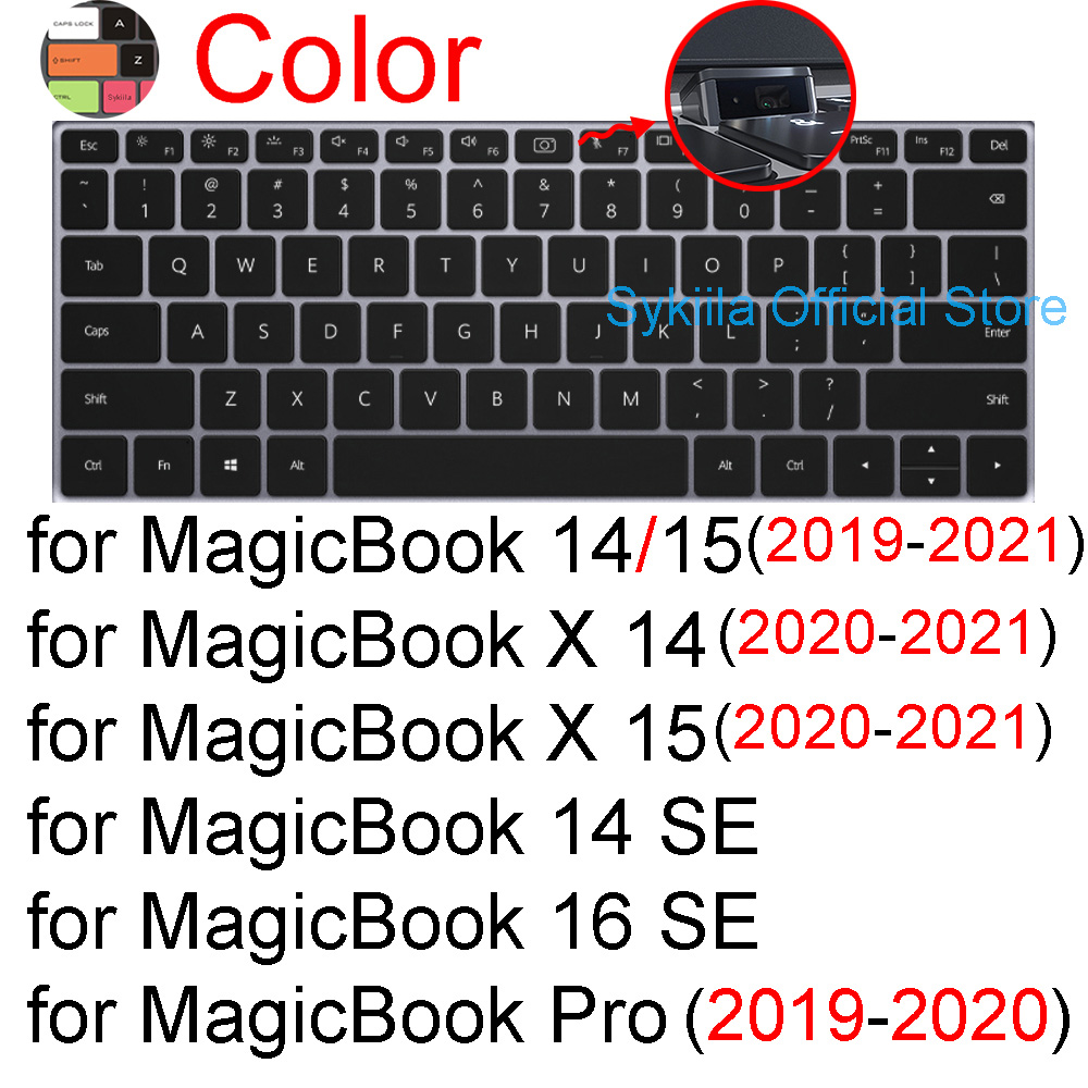 Keyboard Cover for Honor MagicBook 14 X14 15 16 V X16 Plus View SE Pro Art Z3 Notebook Protector Skin Case Film Silicone 13: Gold