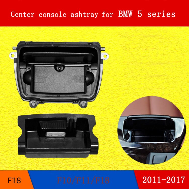 Pour BMW série 5 F10 F11 F18 noir voiture Console centrale cendrier assemblage boîte à cendres housse cendrier couverture