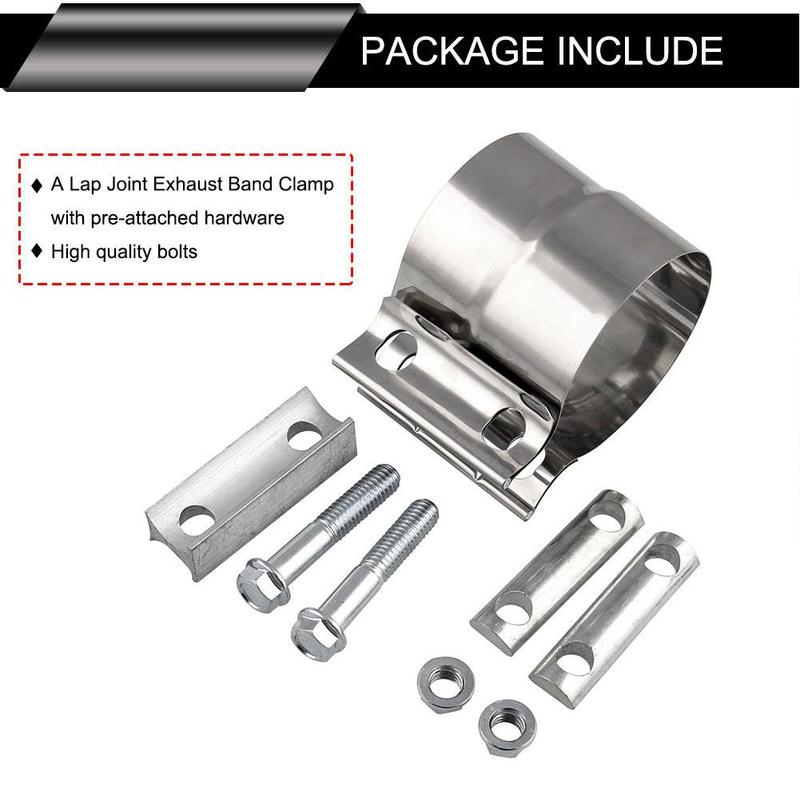 Universal stainless steel exhaust clamp pipe exhaust type banjo clamp pipe clamp for sliding type motorcycle muffler muffler aut