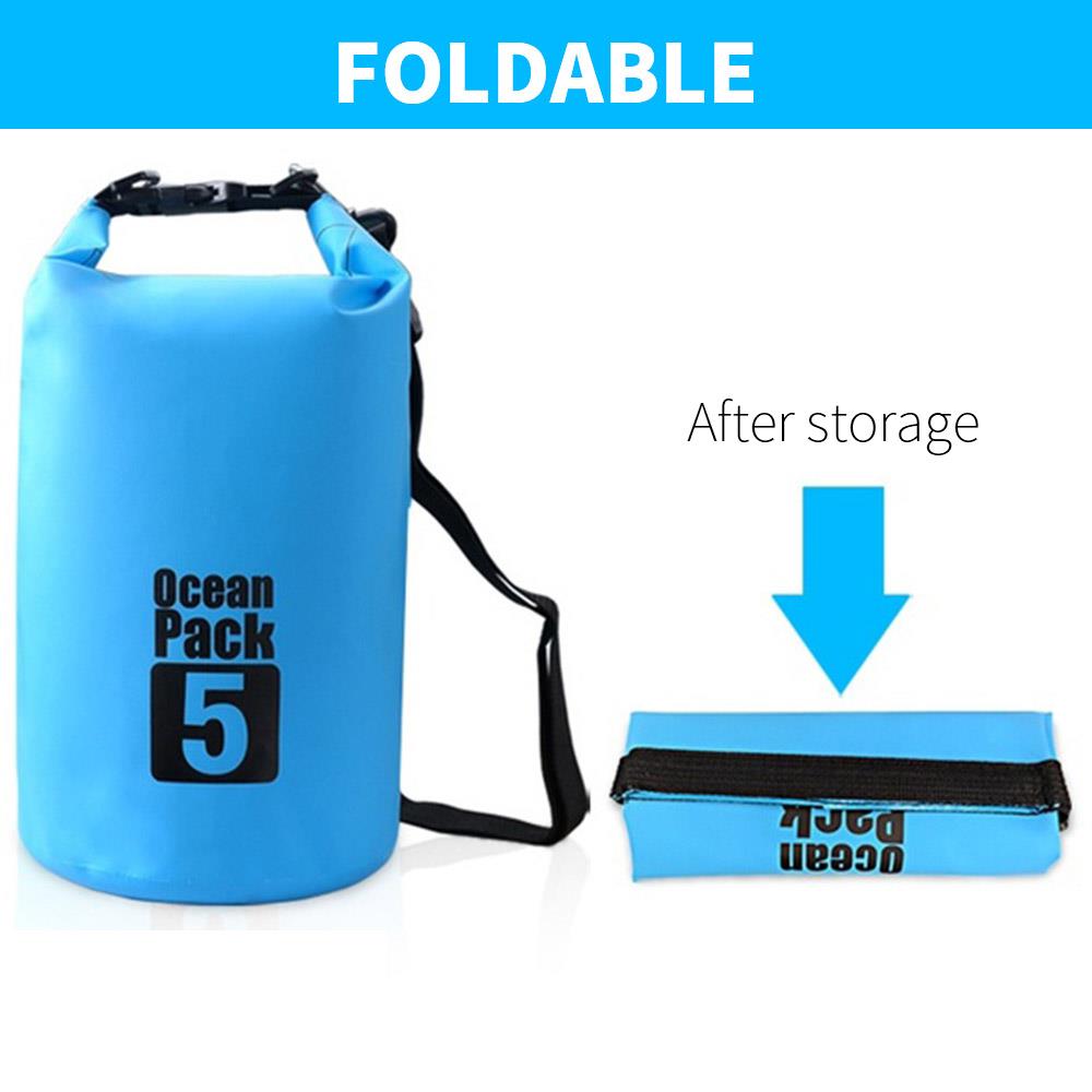 2/5/10/15L Waterproof Dry Bag Outdoor Diving Swimming Storage Bag Water Floating Bag Rafting Kayaking Camping Floating Sailing