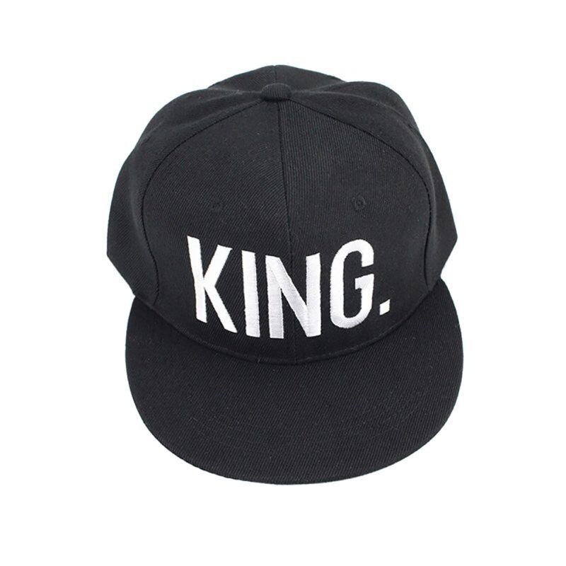 Koning koningin borduurwerk snapback pet acryl heren dames paar baseball pet hiphop sport pet: Koning