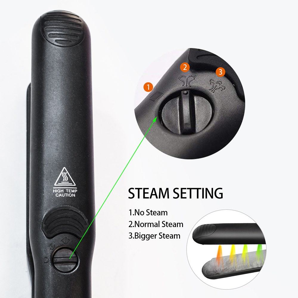 Steam Hair Straightener Brush Titanium Ceramic Flat Iron Vapor Electric Hair Comb Hair Straightening Iron Brush