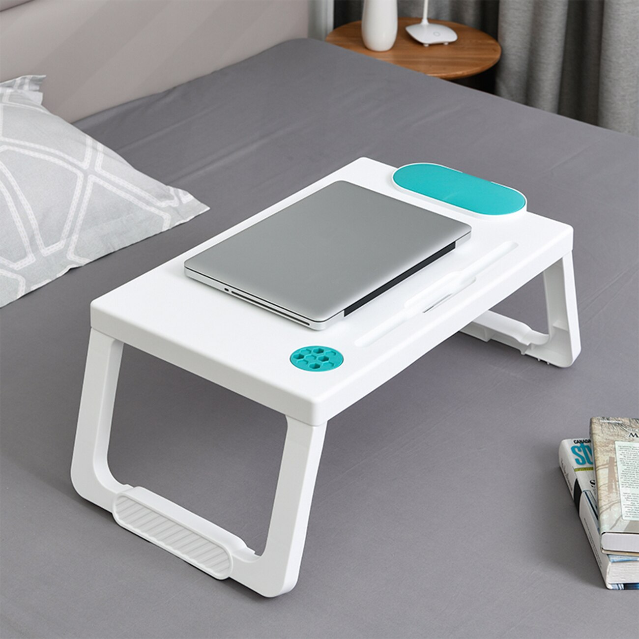 Multifunctional Folding Storage Computer Desk Study Table Plastic Foldable For Bed Sofa Tea Serving Table Computer Desk