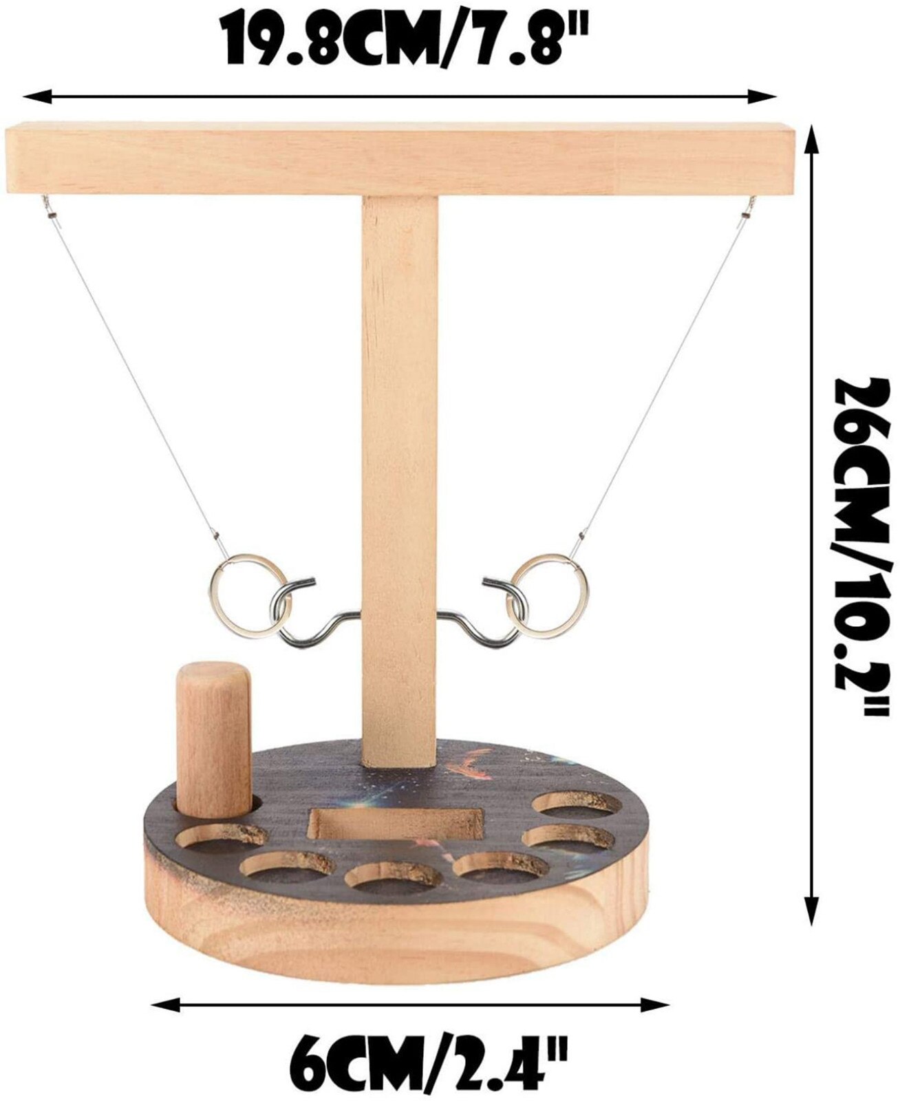 Partij Speelgoed Leisure Industriële Stijl Bar Drink Shop Handgemaakte Houten Ring Toss Haken Snelle Interactief Spel Voor Bars thuis