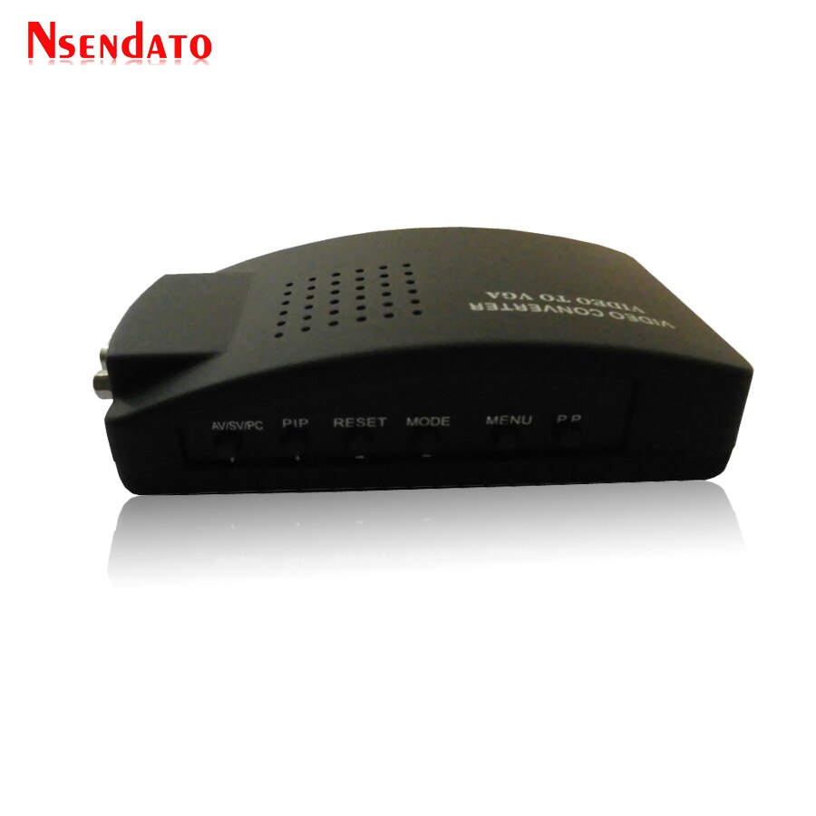 BNC To VGA Video Converter For PC Laptop TV RCA Composite S-Video AV To PC VGA LCD Converter Adapter Switch Box For CCTV DVD DVR