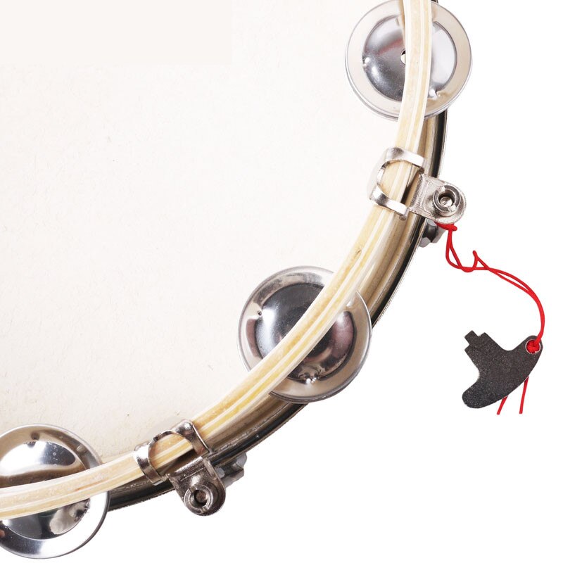 8"/10" Tambourine Capoeira Leather Drum Pandeiro Samba Brasil Wooden Tamborine Precussion Music Instrument For 150 D