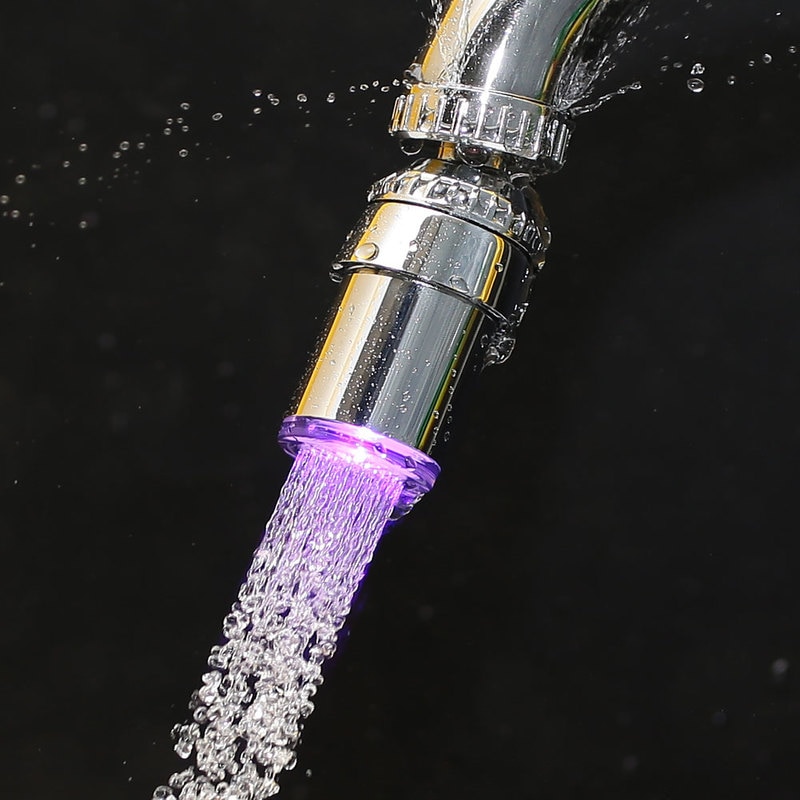 Led Kraan Licht Kleur Veranderen Intelligente LED Water Tap Kleur Water Kranen Nozzle Geen Behoefte Batterij