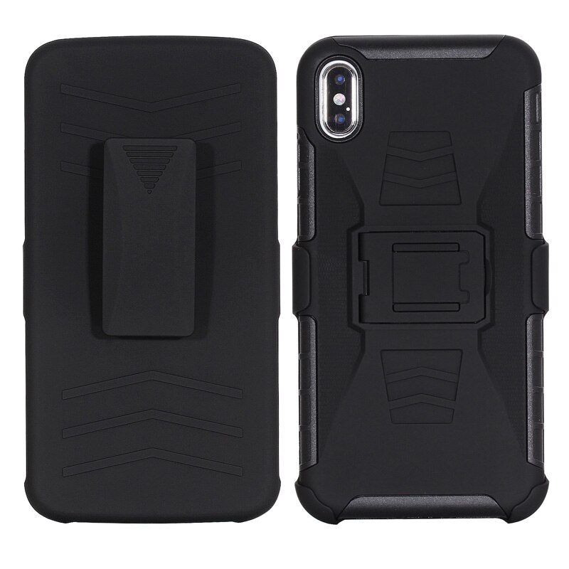 Armor Case Impact Holster Hard Cases Shockproof Kickstand Riem Clip Back Cover Capa Voor iPhone XS MAX XR