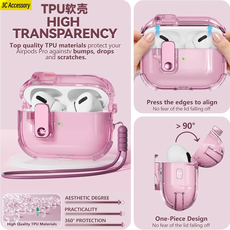 Case for airpods 4 3 funda Luxury Electroplated Silver Translucent Protecitve Case for apple air pods 4 pro 2nd soft cover
