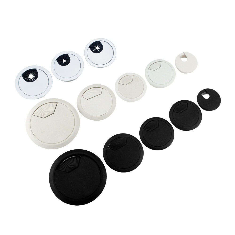 2Pcs Desk Wire Hole Cover Base Computer Grommet Table Cable Outlet Port Surface Line Box Furniture Hardwar desk computer desk