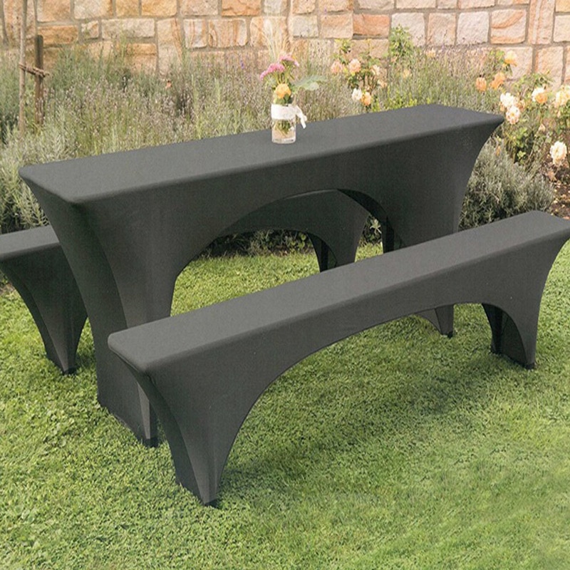3 stuks/set elastische picknick biertafel en bankhoes bruiloft feest tafel stoelhoes effen kleur meubel beschermhoes