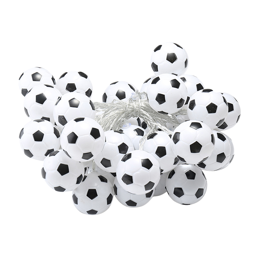 FußBall-Lichterkette, Feen-LED-Lampe, Dekor, dekorative FußBall-Fußbälle, Weihnachten