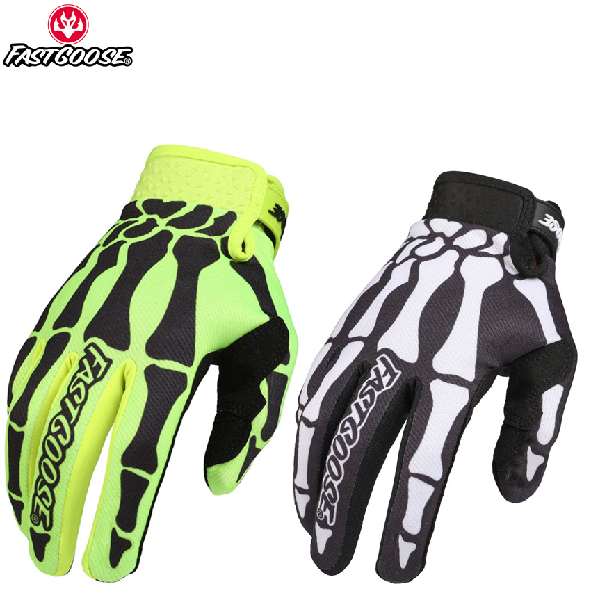 FASTGOOSE gants squelette Moto Motocross hors route MX BMX vtt ATV Guantes Moto vélo écran tactile gants de cyclisme