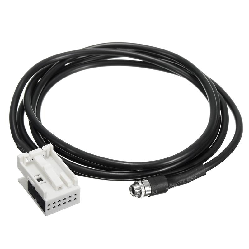 Adaptador de Cable de música para BMW, Kit de entrada AUX o de 12 Pines, color negro, compatible con E60/E61/E81/E91AUX, 3,5mm,