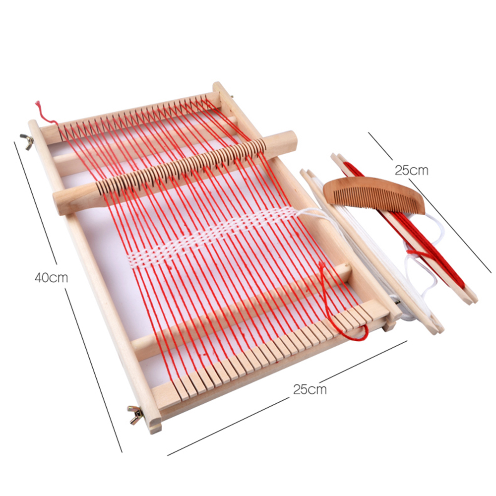 Kit de telar de lujo, telar para niños tejido a mano, telar de madera multiartesanal, máquina de tejer de lana DIY para de niñas