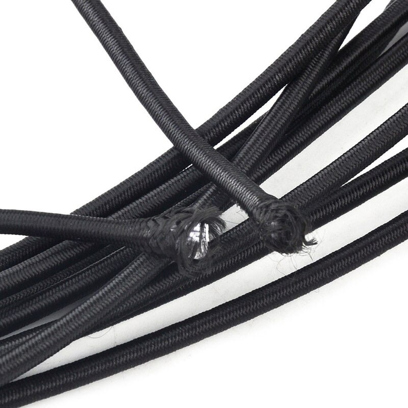 Cuerda elástica negra de alta tensión para techo, 10m y 4mm, para estanterías, remolques, hojas de tierra, lona, barcos y caravanas