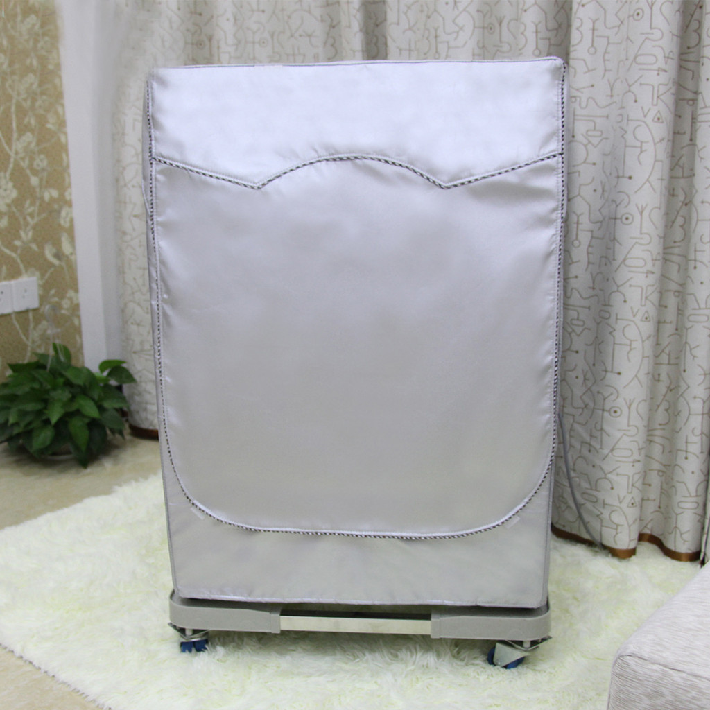 Outdoor Washing Machine Cover Waterproof And Outdoor Sunscreen Laundry Dryer Cover Sunscreen Laundry Silver Coating Dustproof