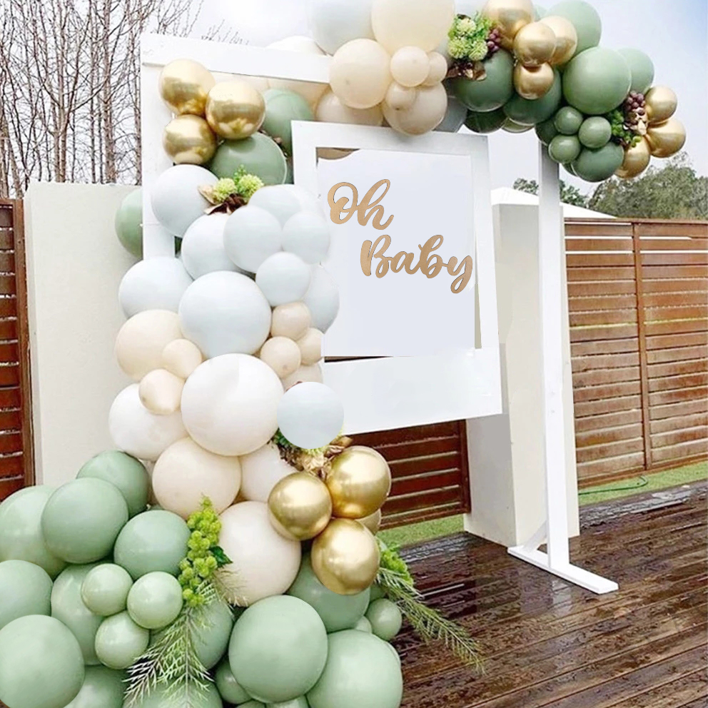 Green Balloon Garland Arch Kit Jungle Safari Party Baloon Birthday Party Decor Kids Baby Shower Wild One Wedding Latex Ballons