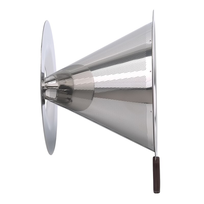 Reusable Coffee Filter Stainless Steel Cone Coffee Filter Baskets Mesh Strainer Pour Over Coffee Dripper With Stand Holder