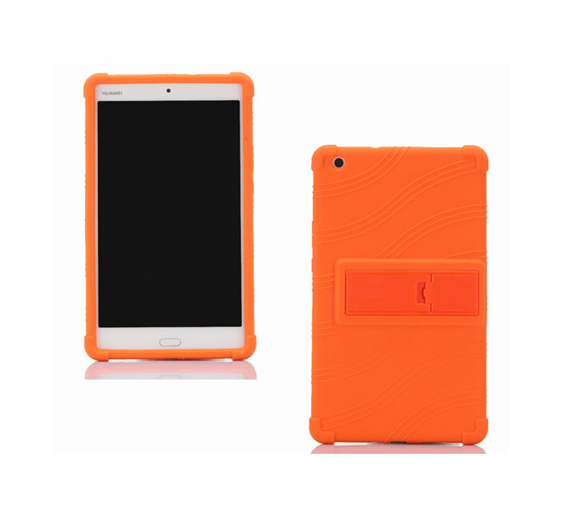 Coque arrière en Silicone souple pour Huawei MediaPad M3 Lite, étui mince pour tablette de 8 pouces, 8.0, CPN-L09, CPN-W09, CPN-AL00: Orange
