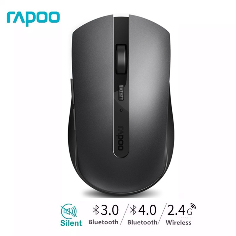 Rapoo 7200M Geruisloze Muizen Multi-mode Stille Draadloze Muis Met 1600Dpi Bluetooth-Compatibel En 2.4Ghz voor Computer Laptop