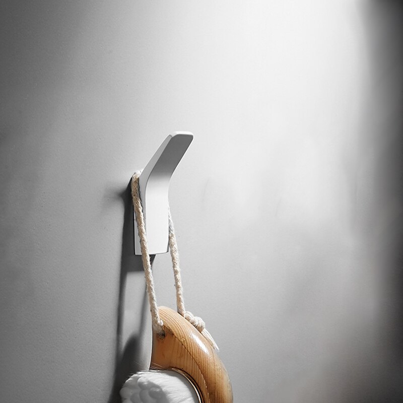 Bathroom Accessories Black Wall Hooks Sticker Adhesive Clothes Coat Hat Hanger aluminum Rustproof Towel Hook Decorative hook