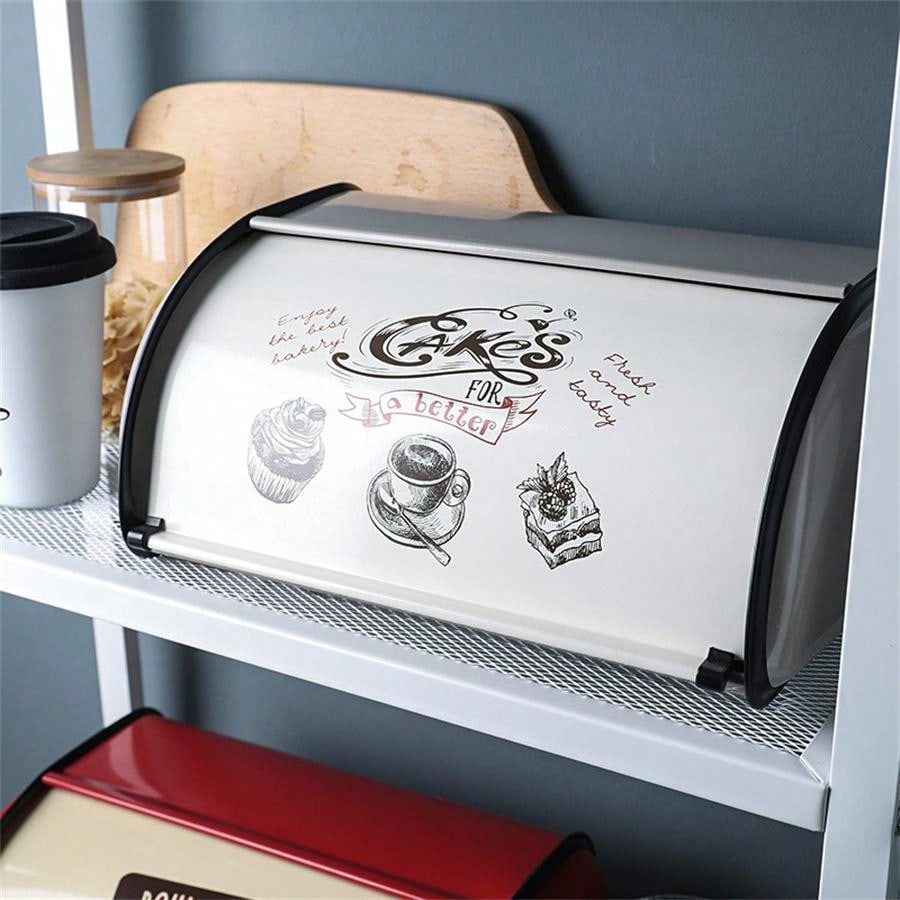 Creativiteit Brood Opbergdoos Grote Capaciteit Roestvrij Staal Brood Cake Dessert Doos Afdichting Container Keuken Opslag Organizer: Rood