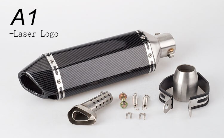 36-51mm Universal Motorcycle Exhaust Modified Muffler Pipe Universal for Exhaust ATV Scooter Dirt Pit Bike Motocross: A1 LASER