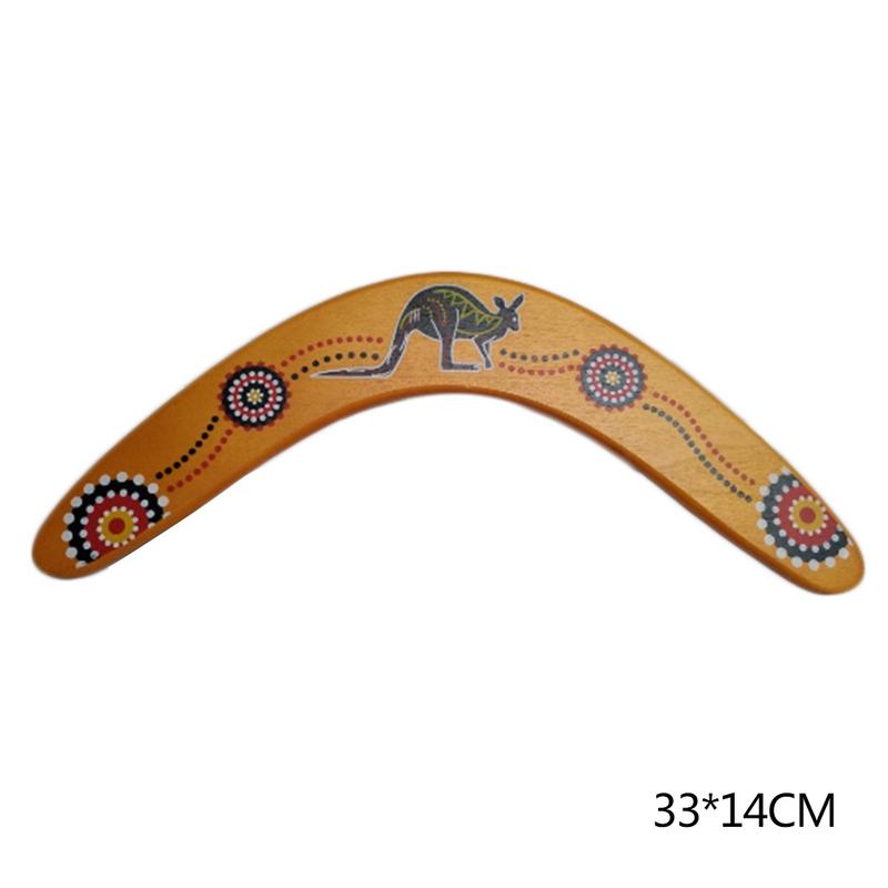 Outdoor Sport Hout Professionele Boomerang Dart Terug V-Vormige Dart Flying Disc Speelgoed Voor Kids: 33x14cm