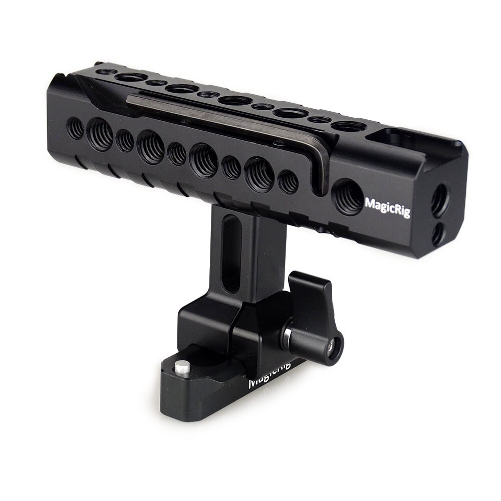 MAGICRIG DSLR Camera Handvat Universele Handgreep NATO Handvat Kit met 70mm NATO Rail en Koude Schoen voor Camera kooi Rig