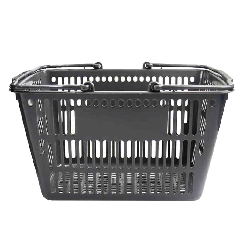 Plastic Storage Basket Portable Kitchen Vegetable Seasoning Basket Double Handles Supermarket Shopping Basket