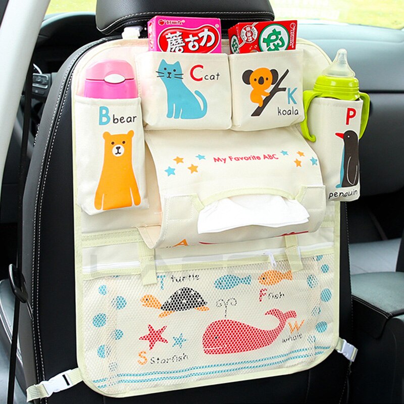 Cartoon Auto Seat Terug Storage Hang Bag Organizer Auto-Styling Baby Product Opbergen Opruimen Cartoon Auto Rugleuning Orgnizer: A