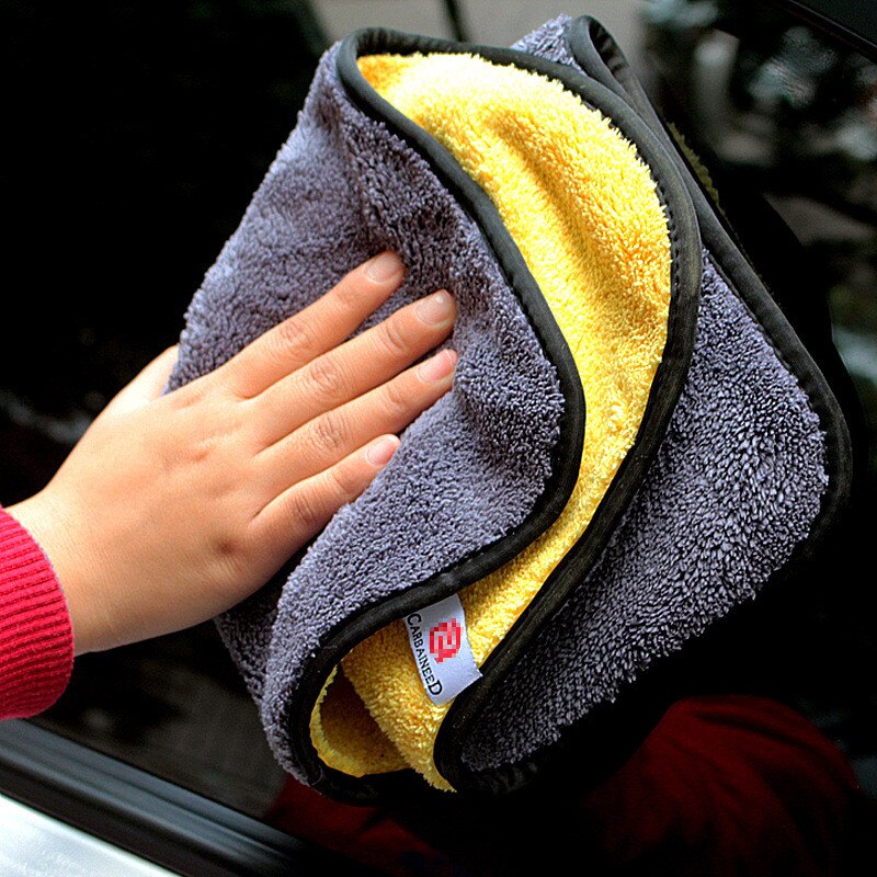 Professionele Premium Microfiber Handdoek Dikke Schoonmaakdoekje Drogen Handdoek Absorberende Schoonmaak Dubbele Geconfronteerd Pluche Handdoeken Voor Auto 'S