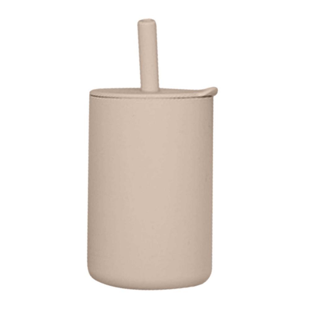 Vasos de silicona para bebé, sin BPA, almacenamiento portátil, envase de aperitivos, taza de alimentación para niños, juegos de tazas de aprendizaje a prueba de fugas: W