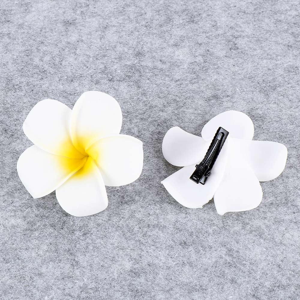 3 stk hawaii simulation blomst hår klip hårnål æg blomst hovedbeklædning til strand bryllup fest hår tilbehør