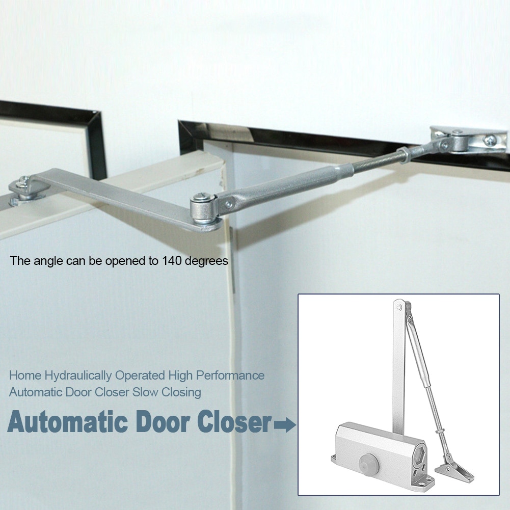 Slow Closing Easy Install Hydraulically Operated Automatic Door Closer High Performance Security Office Universal Residential