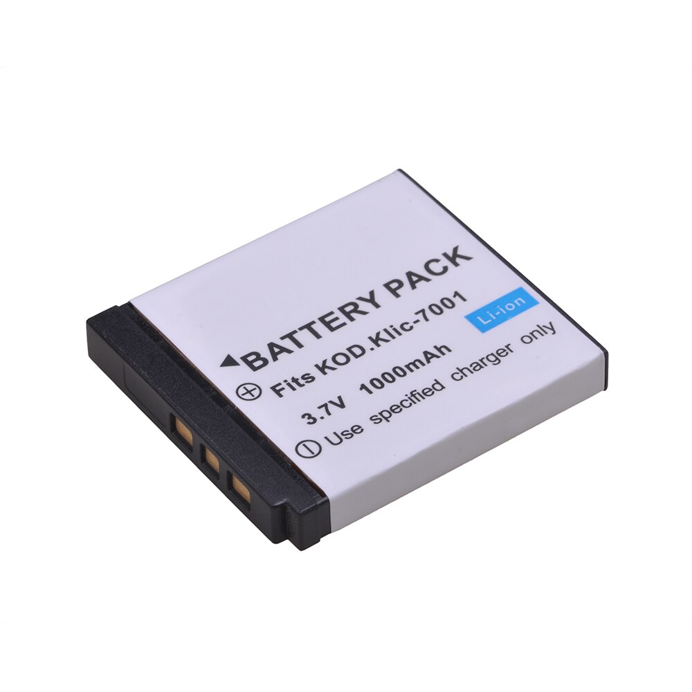 Batterie 1000mAh, Klic-7001 klc 7001 Klic7001, pour Kodak M1063 M341 M340 M320 M1073 V550 V570 V610 V705 M753 M763 M853 M863: 1x Battery