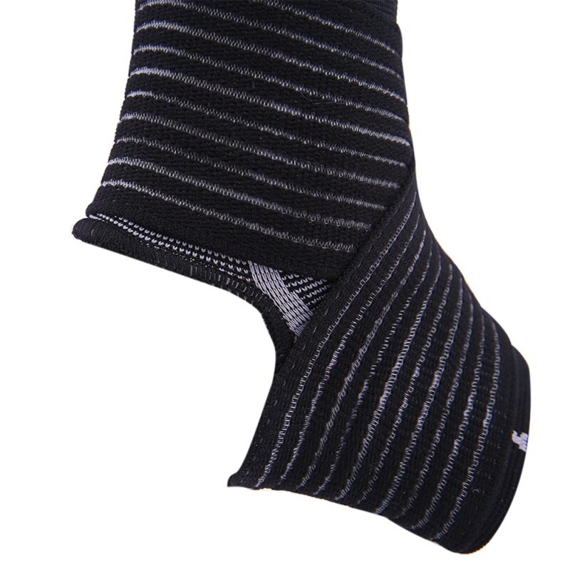 1 pc elastische Sport-knöchelbandagen mit kompressionsriemen, 3d gewebte fußschutzhüllen