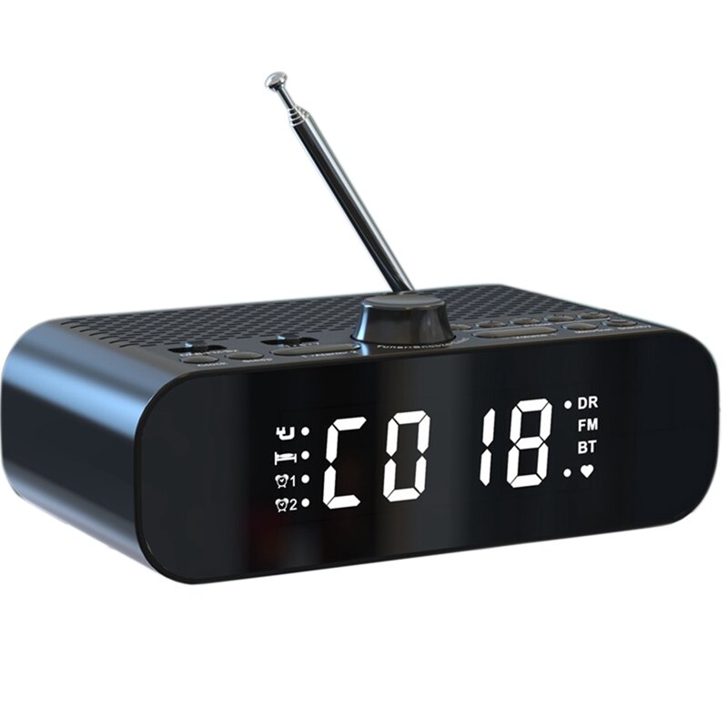 Digital Alarm Clock DAB/FM Radio, Support Bluetooth Connection, With Bass Diaphragm, LED High-Definition Display: Default Title