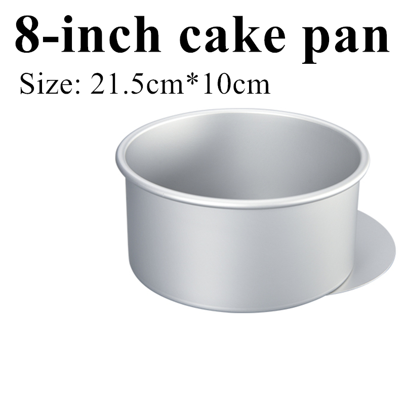 6/8/10 Inch Bakplaat Geanodiseerd Aluminium Vierkante Cake Pan Met Verwijderbare Bodem Anti-aanbak Mousse Chiffon Gereedschap: Oranje