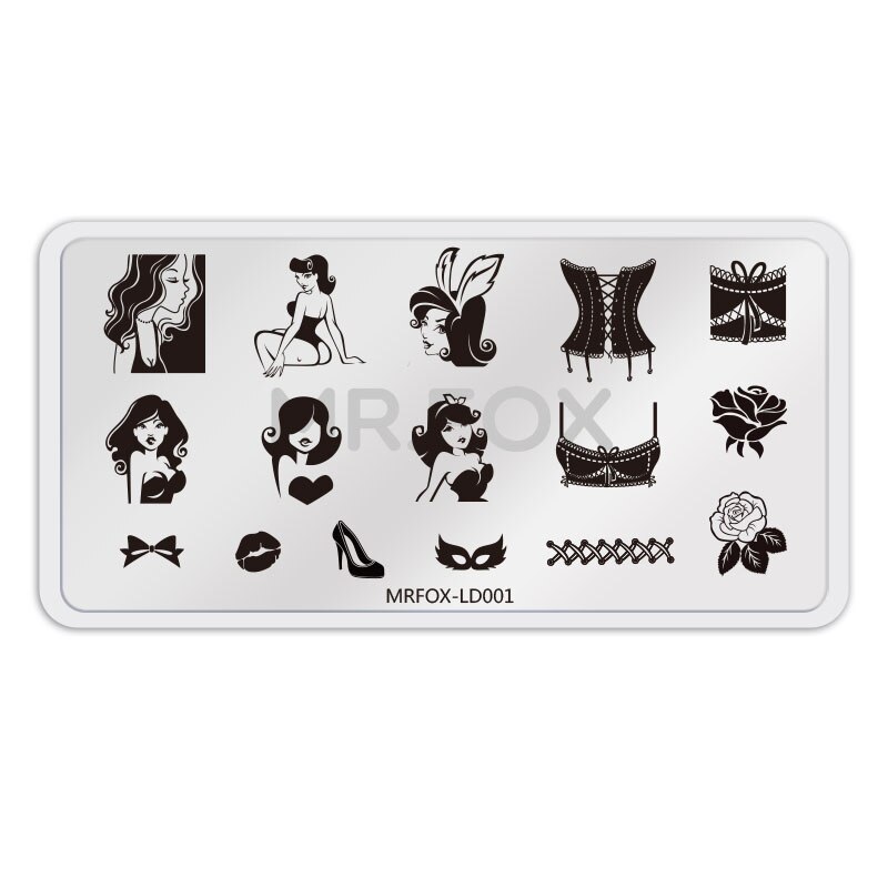 Nagel Stempelplatte Ostern Design – Kaninchen & Ostereier Muster, Edelstahl, 8x7 Cm, Für DIY Nagelkunst