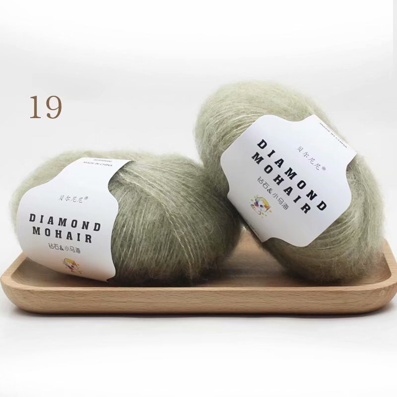 Wolle 260M/0,9MM Garn Baby Weichfaden Schal Schal Gestrickt Lot 1ply Häkeln 25g/Knäuel Mohair Kaschmir Seide Stricken: Licht Grau