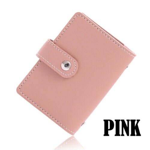 UK Womens Pu Leather Wallet Coin Purse Clutch Wallet Lady Card Holder Bag: Pink