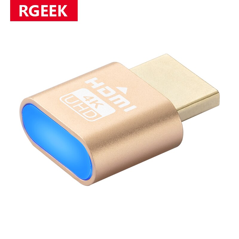 1-10 stk hdmi virtuell skjerm 4k hdmi ddc edid dummy plug skjerm med led cheat virtuell plugg hdmi dummy emulator adapter