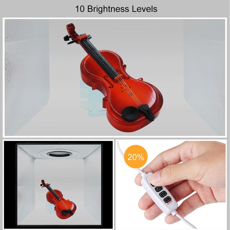 Novo verde lightbox 6 cor backdrops photo studio live shoot box anel led luz fotografia tenda dobrável foto 30*30 cm