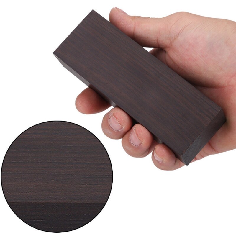 12X4X2.5cm Black Ebony Wood, Black Ebony Lumber Original Wood Timber, Blank DIY Material for Music Instruments Tools