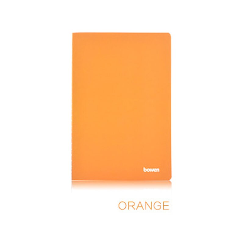 1 PC Candy Color Diary School Student Homework Notebook A5&A4 60 pages 80 GSM lined paper, Thick paper hardcover Stationary: Orange / 21x14cm