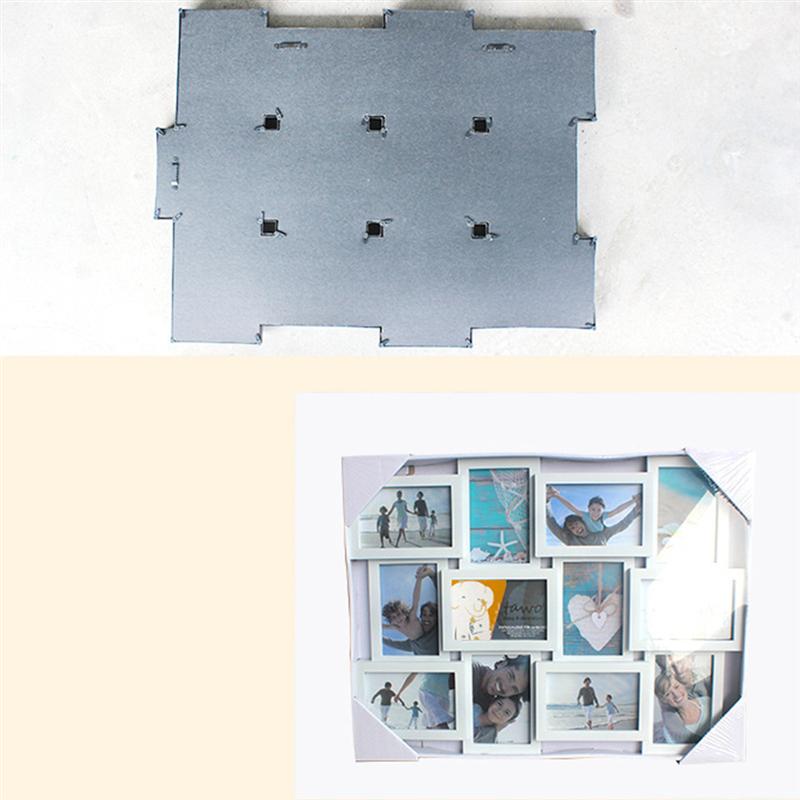 Photo Frame Square PVC Picture Frame Selfie Gallery Collage Wall Hanging for 6x4 inch Photo 12 Photo Socket Wall Mounting