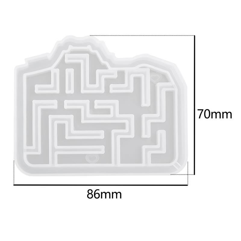 Quicksand Maze Silicone Mold Shaker Molds Milk Bottle Heart Shape UV Epoxy Resin Mold Heart Keychain Pendant Craft Jewelry Tools: 1